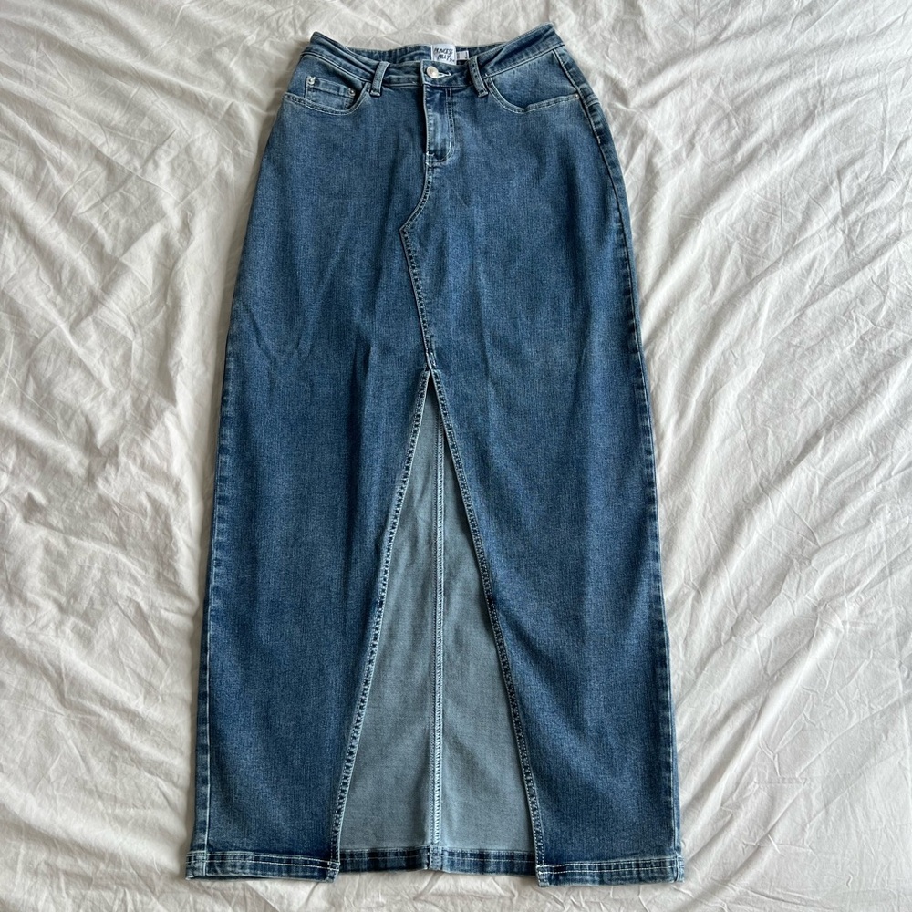 princess polly midi denim skirt